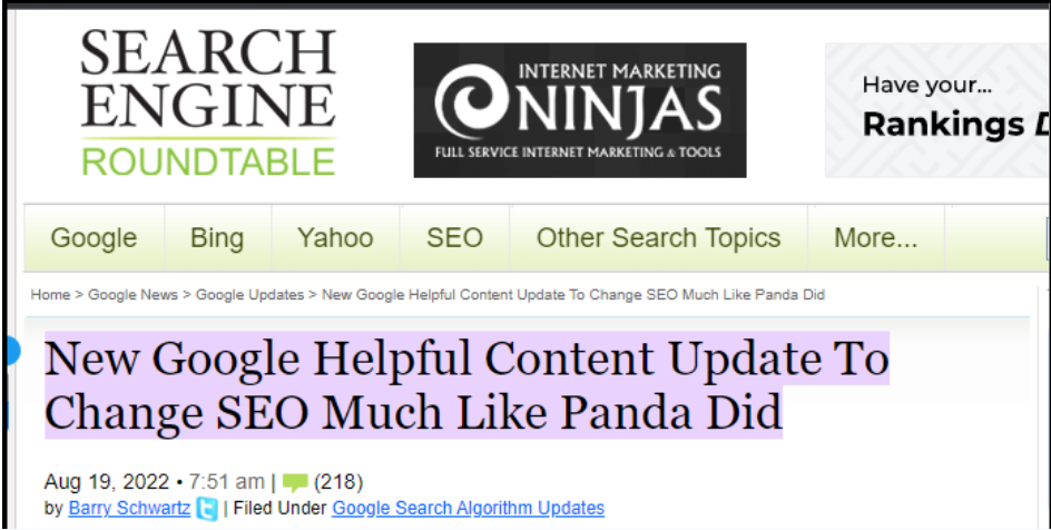 Google Algorithm Alert! ‘Helpful Content Update’ may penalise your website SEO news 1 1 » May 8, 2025