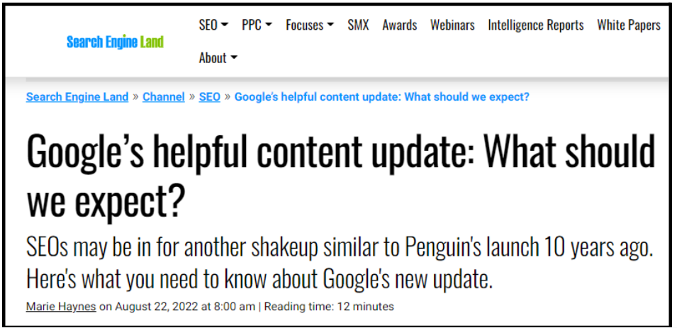 Google Algorithm Alert! ‘Helpful Content Update’ may penalise your website SEO news 3 3 » May 8, 2025